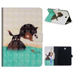 Fox Catching Fish 3D Painted Leather Tablet Wallet Case for Samsung Galaxy Tab S2 8.0 T710 T715 T719