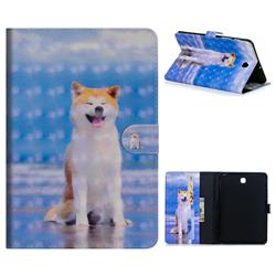 Smiley Shiba Inu 3D Painted Leather Tablet Wallet Case for Samsung Galaxy Tab S2 8.0 T710 T715 T719
