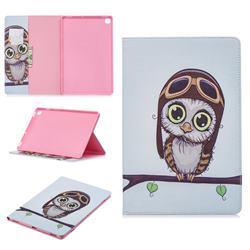 Owl Pilots Folio Stand Leather Wallet Case for Samsung Galaxy Tab S5e 10.5 T720 T725