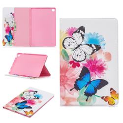 Vivid Flying Butterflies Folio Stand Leather Wallet Case for Samsung Galaxy Tab S5e 10.5 T720 T725