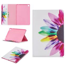Seven-color Flowers Folio Stand Leather Wallet Case for Samsung Galaxy Tab S5e 10.5 T720 T725