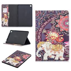 Totem Flower Elephant Folio Stand Tablet Leather Wallet Case for Samsung Galaxy Tab S5e 10.5 T720 T725