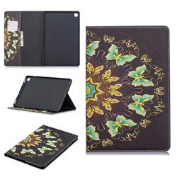 Circle Butterflies Folio Stand Tablet Leather Wallet Case for Samsung Galaxy Tab S5e 10.5 T720 T725