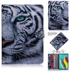 White Tiger Painting Tablet Leather Wallet Flip Cover for Samsung Galaxy Tab S5e 10.5 T720 T725