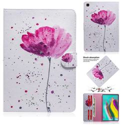 Purple Orchid Painting Tablet Leather Wallet Flip Cover for Samsung Galaxy Tab S5e 10.5 T720 T725