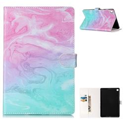Pink Green Marble Folio Flip Stand PU Leather Wallet Case for Samsung Galaxy Tab S5e 10.5 T720 T725