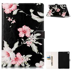 Azalea Flower Folio Flip Stand PU Leather Wallet Case for Samsung Galaxy Tab S5e 10.5 T720 T725