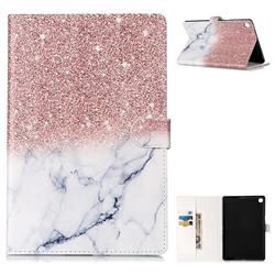 Glittering Rose Gold Folio Flip Stand PU Leather Wallet Case for Samsung Galaxy Tab S5e 10.5 T720 T725