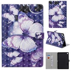 Pink Butterfly 3D Painted Tablet Leather Wallet Case for Samsung Galaxy Tab S5e 10.5 T720 T725