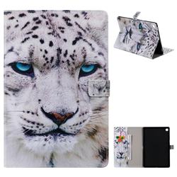 White Leopard Folio Flip Stand Leather Wallet Case for Samsung Galaxy Tab S5e 10.5 T720 T725