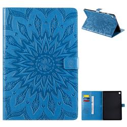 Embossing Sunflower Leather Flip Cover for Samsung Galaxy Tab S5e 10.5 T720 T725 - Blue