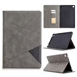 Binfen Color Prismatic Slim Magnetic Sucking Stitching Wallet Flip Cover for Samsung Galaxy Tab S5e 10.5 T720 T725 - Gray