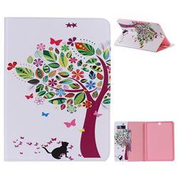 Cat and Tree Folio Flip Stand Leather Wallet Case for Samsung Galaxy Tab S2 9.7 T810 T815 T819