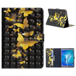 Golden Butterfly 3D Painted Leather Tablet Wallet Case for Samsung Galaxy Tab S2 9.7 T810 T815 T819