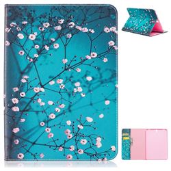 Blue Plum flower Folio Stand Leather Wallet Case for Samsung Galaxy Tab S3 9.7 T820 T825