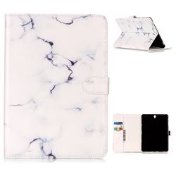 Soft White Marble Folio Flip Stand PU Leather Wallet Case for Samsung Galaxy Tab S3 9.7 T820 T825