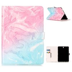 Pink Green Marble Folio Flip Stand PU Leather Wallet Case for Samsung Galaxy Tab S3 9.7 T820 T825
