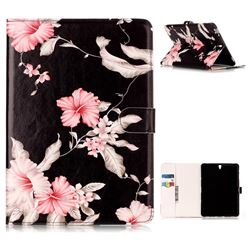 Azalea Flower Folio Flip Stand PU Leather Wallet Case for Samsung Galaxy Tab S3 9.7 T820 T825