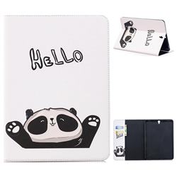 Hello Panda Folio Stand Tablet Leather Wallet Case for Samsung Galaxy Tab S3 9.7 T820 T825