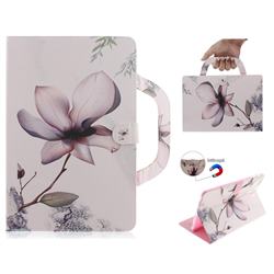Magnolia Flower Handbag Tablet Leather Wallet Flip Cover for Samsung Galaxy Tab S4 10.5 T830 T835