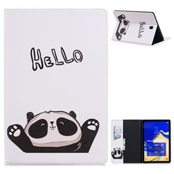 Hello Panda Folio Stand Tablet Leather Wallet Case for Samsung Galaxy Tab S4 10.5 T830 T835