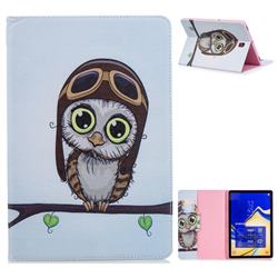 Owl Pilots Folio Stand Leather Wallet Case for Samsung Galaxy Tab S4 10.5 T830 T835