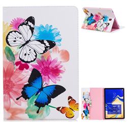 Vivid Flying Butterflies Folio Stand Leather Wallet Case for Samsung Galaxy Tab S4 10.5 T830 T835