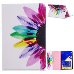 Seven-color Flowers Folio Stand Leather Wallet Case for Samsung Galaxy Tab S4 10.5 T830 T835