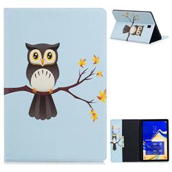 Owl on Tree Folio Stand Leather Wallet Case for Samsung Galaxy Tab S4 10.5 T830 T835