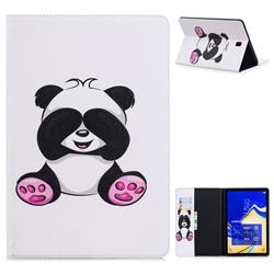 Lovely Panda Folio Stand Leather Wallet Case for Samsung Galaxy Tab S4 10.5 T830 T835
