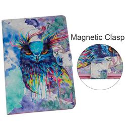 Watercolor Owl 3D Painted Leather Tablet Wallet Case for Samsung Galaxy Tab S4 10.5 T830 T835