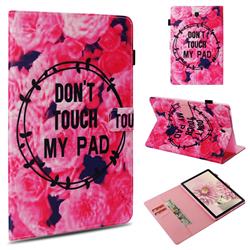 Retro Flowers Folio Stand Leather Wallet Case for Samsung Galaxy Tab S4 10.5 T830 T835
