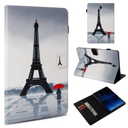 Rain Eiffel Tower Folio Stand Leather Wallet Case for Samsung Galaxy Tab S4 10.5 T830 T835