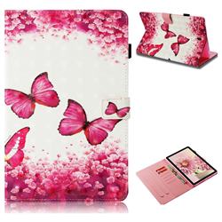 Rose Butterfly 3D Painted Leather Wallet Tablet Case for Samsung Galaxy Tab S4 10.5 T830 T835