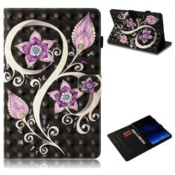 Peacock Flower 3D Painted Leather Wallet Tablet Case for Samsung Galaxy Tab S4 10.5 T830 T835