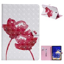 Red Rose 3D Painted Tablet Leather Wallet Case for Samsung Galaxy Tab S4 10.5 T830 T835