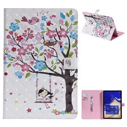 Flower Tree Swing Girl 3D Painted Tablet Leather Wallet Case for Samsung Galaxy Tab S4 10.5 T830 T835