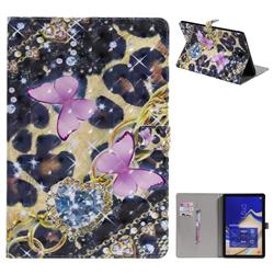 Violet Butterfly 3D Painted Tablet Leather Wallet Case for Samsung Galaxy Tab S4 10.5 T830 T835