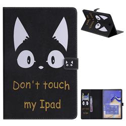 Cat Ears Folio Flip Stand Leather Wallet Case for Samsung Galaxy Tab S4 10.5 T830 T835