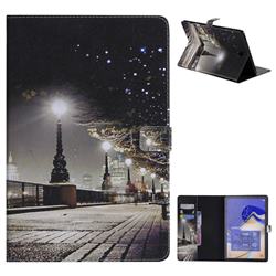 City Night iew Folio Flip Stand Leather Wallet Case for Samsung Galaxy Tab S4 10.5 T830 T835