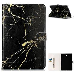 Black Gold Marble Folio Flip Stand PU Leather Wallet Case for Samsung Galaxy Tab S4 10.5 T830 T835