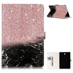 Glittering Rose Marble Folio Flip Stand PU Leather Wallet Case for Samsung Galaxy Tab S4 10.5 T830 T835