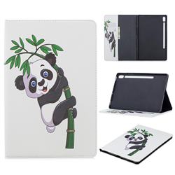 Bamboo Panda Folio Stand Leather Wallet Case for Samsung Galaxy Tab S6 10.5 T860 T865