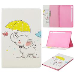 Umbrella Elephant Folio Stand Tablet Leather Wallet Case for Samsung Galaxy Tab S6 10.5 T860 T865
