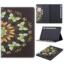 Circle Butterflies Folio Stand Tablet Leather Wallet Case for Samsung Galaxy Tab S6 10.5 T860 T865