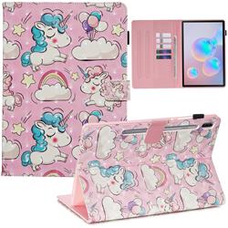 Angel Pony 3D Painted Leather Wallet Tablet Case for Samsung Galaxy Tab S6 10.5 T860 T865