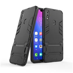 Armor Premium Tactical Grip Kickstand Shockproof Dual Layer Rugged Hard Cover for vivo X21i - Black