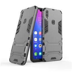 Armor Premium Tactical Grip Kickstand Shockproof Dual Layer Rugged Hard Cover for vivo X21i - Gray