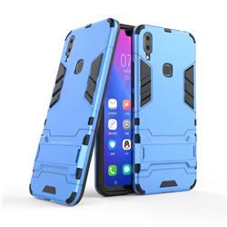 Armor Premium Tactical Grip Kickstand Shockproof Dual Layer Rugged Hard Cover for vivo X21i - Light Blue