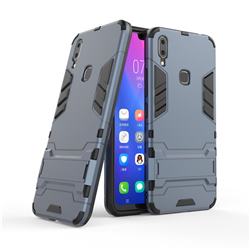 Armor Premium Tactical Grip Kickstand Shockproof Dual Layer Rugged Hard Cover for vivo X21i - Navy